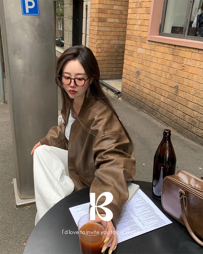 クリップ オーバーフィットレザージャンパー jp1212