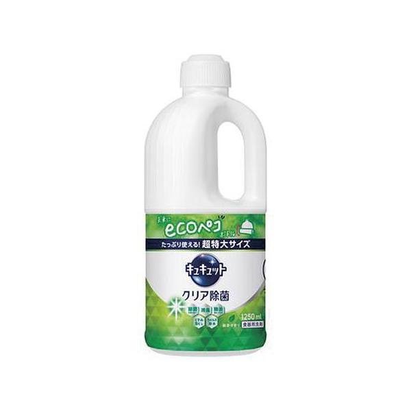 6個セット/キュキュット クリア除菌 緑茶の香り つめかえ用 1250ml [花王]