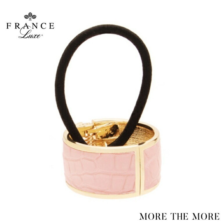 France Luxe フランス ラックス アリゲーター カフポニー （マット ペイル ピンク） ヘアカフ 簡単 ポニーテール ヘアゴム ポニーカフ 高級 まとめ髪 レディース ヘアアクセサリー