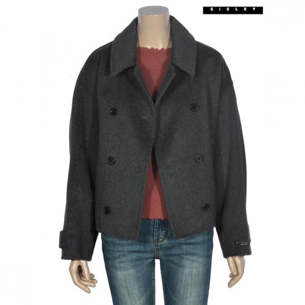 (シスレー) シスレーカシミアダブルハーフコート SACTC9461_GR
