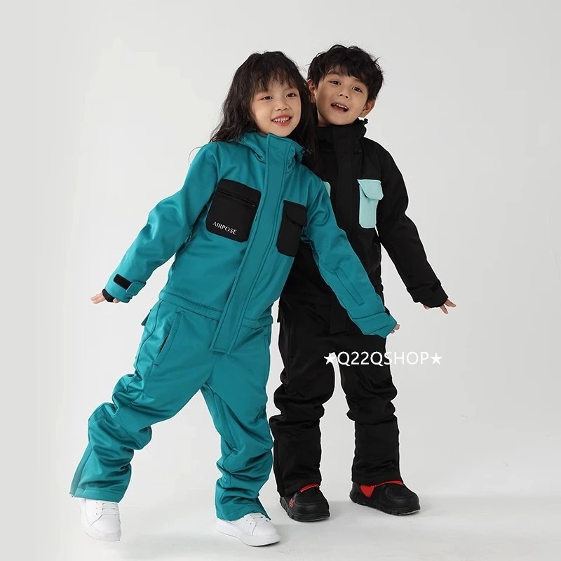 スノーボードウェア 2025上下セット キッズ子供 オールインワン パンツ ズボン アウター ウィンタースポーツ3Lセットアップ 女の子 男の子 スキーウェア スノボウェア スノー韓国風防水