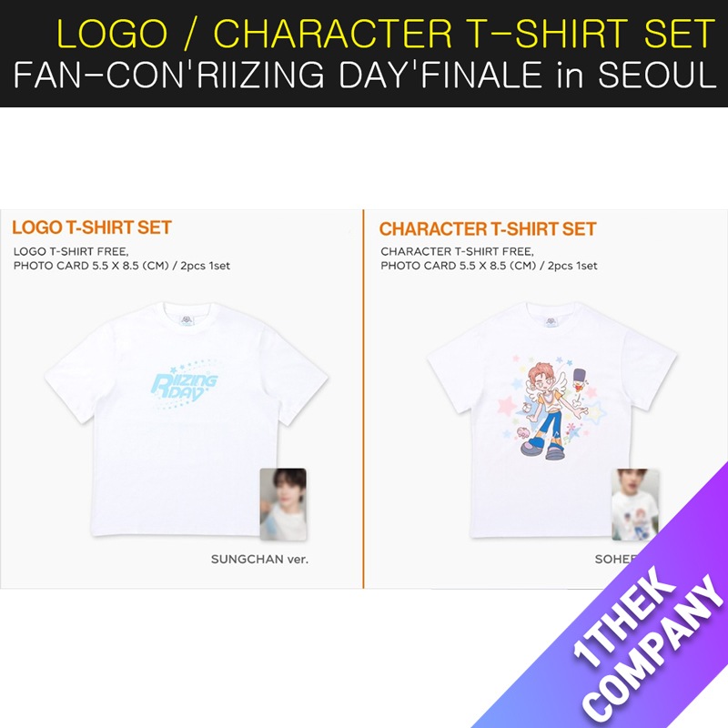 [バージョン選択]（LOGO / CHARACTER T-SHIRT SET）2024 RIIZE FAN-CON RIIZING DAY FINALE in SEOUL OFFICIAL MD