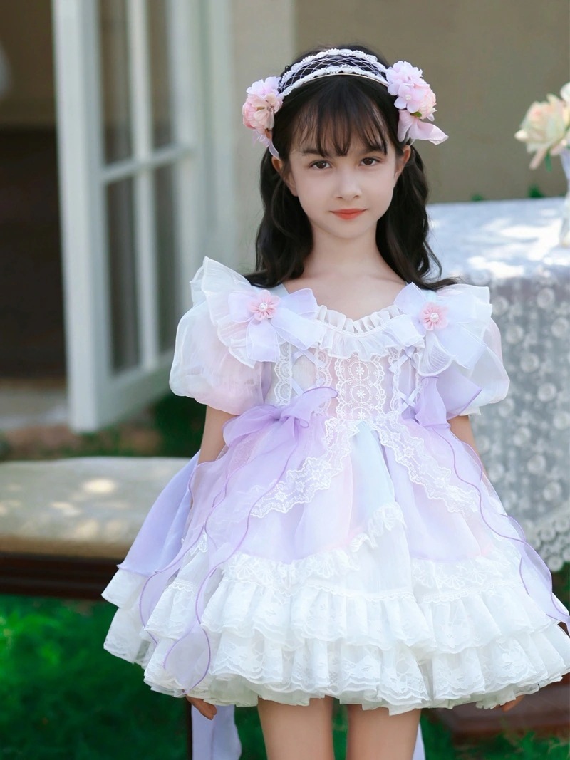 ロリータ プリンセス ドレス サマー パフ スリーブ ドレス チュチュ スカート期間限定30% 12,354円