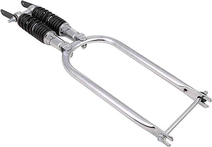 スプリンガーフォーク メッキ スーパーカブ C50 C70 C90 リトルカブ 汎用品 カスタム パーツ スプリング 黒(スプリング 黒)