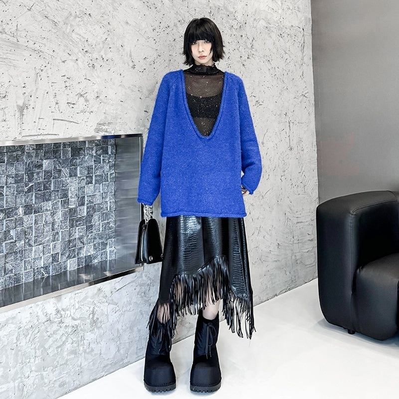 【J.Fashion】 ニット ディープV vネック おしゃれ レディース セーター 関連商品購入可能 メガ割 4,671円