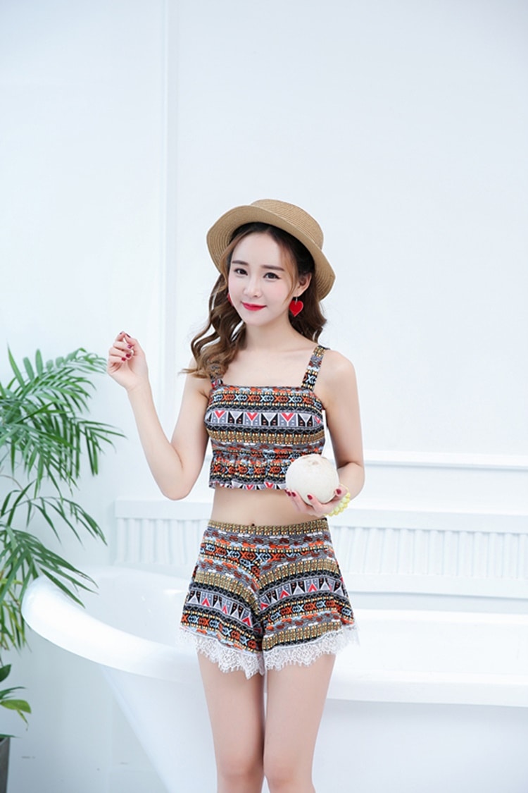 4057.カジュアルな韓国風パンツ型ビキニ（イエロー） 100,000円