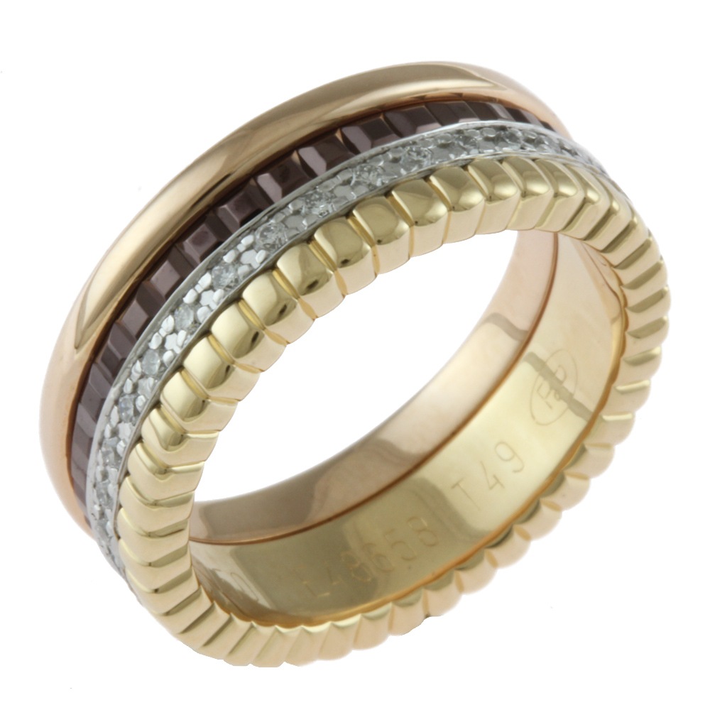 ブシュロン キャトルクラッシック ダイヤモンド リング 指輪 9号 18金 K18ピンクゴールド ダイヤモンド Boucheron 中古 美品