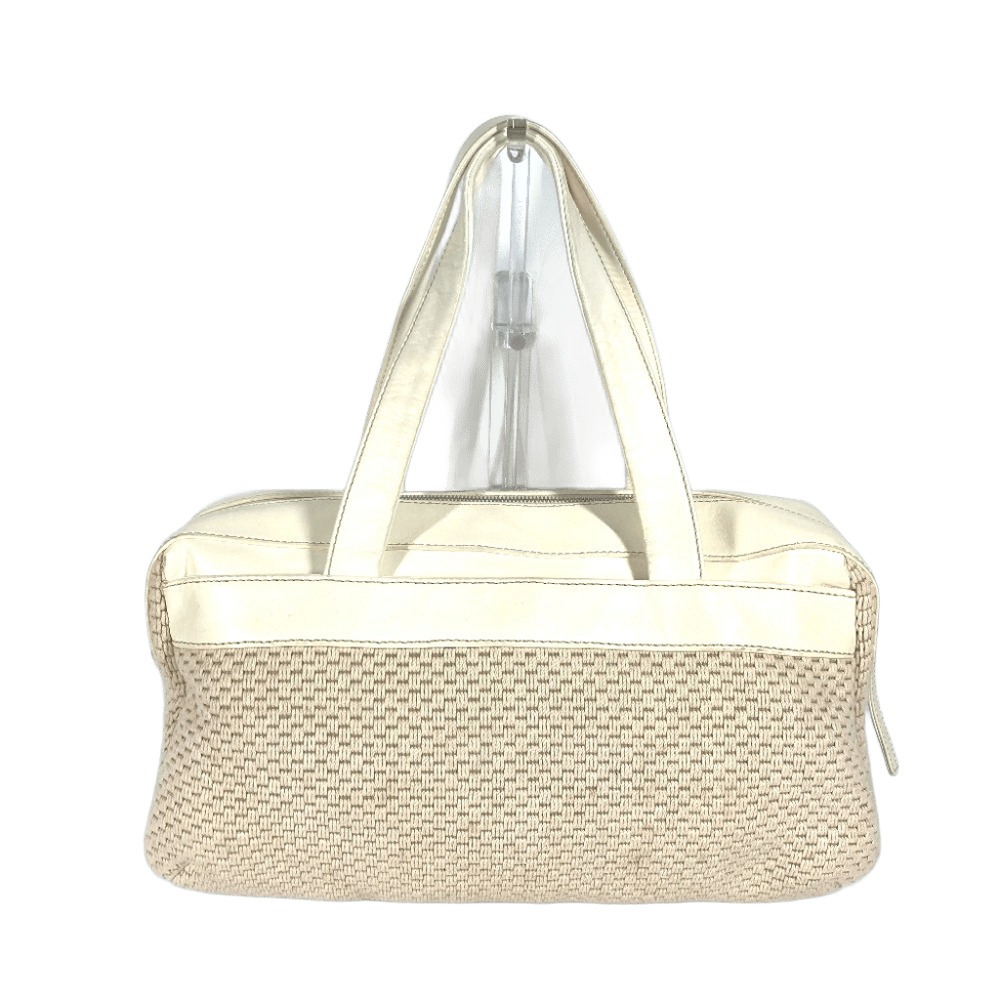 ハンドバッグ CC ココマーク ロゴ トートバッグ カバン 肩掛け ショルダーバッグ レザー/キャンバス ベージュ