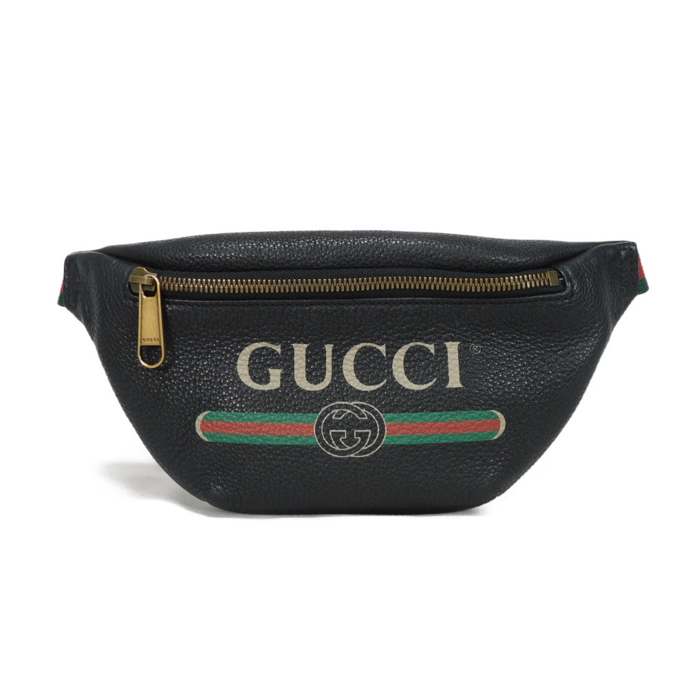 【中古】 ボディバッグ ウェブ ストライプ シェリー スモール ベルトバッグ ヴィンテージ ロゴ プリント 527792 0GCCT 8164