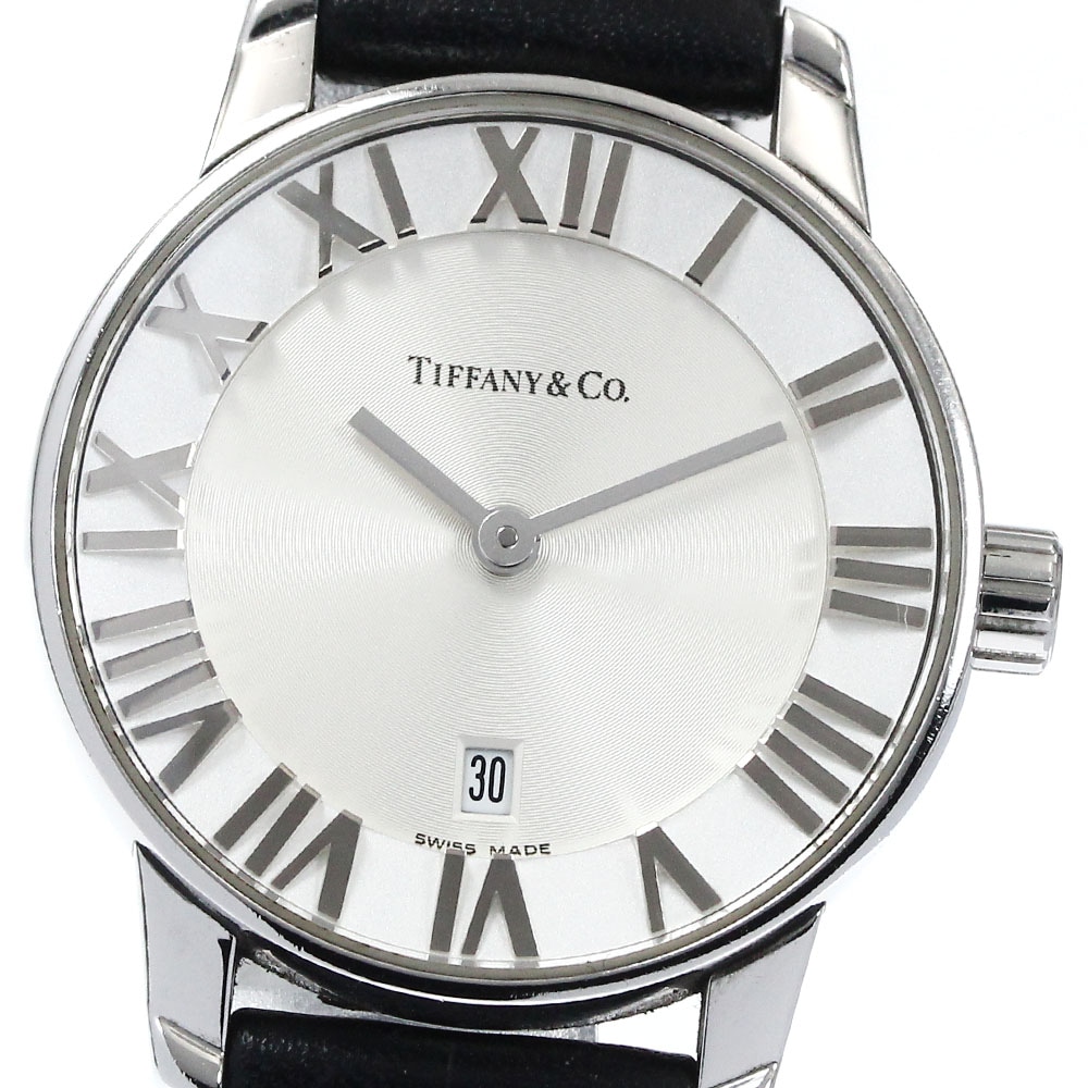 ティファニー TIFFANY&Co. 19565238 アトラス ドーム ラウンド デイト クォーツ レディース 箱・保証書付き_874748【中古】
