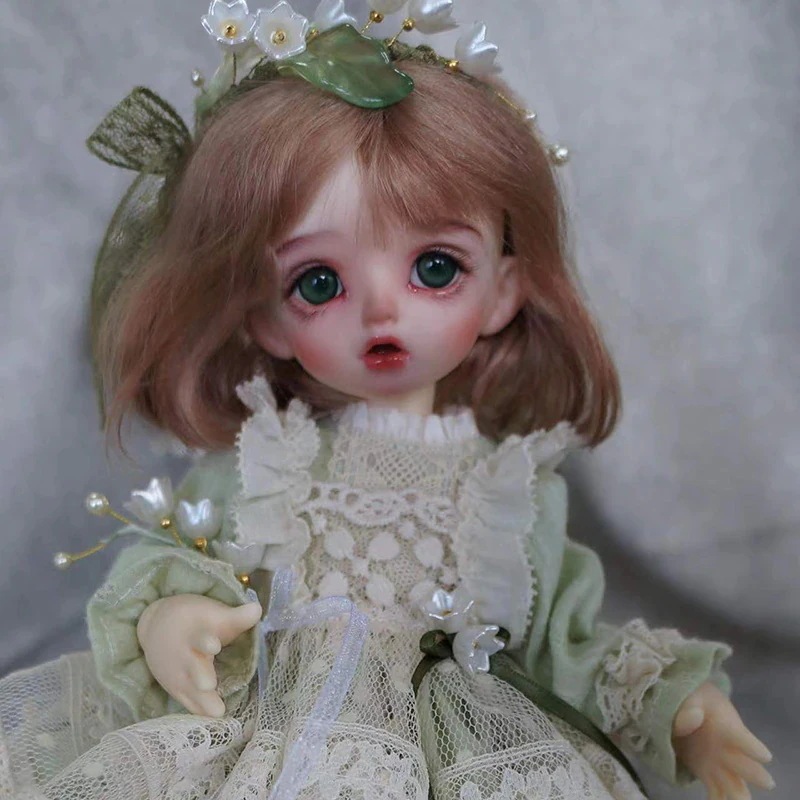 BJDドール用衣装セット ドール 服 鈴蘭 1/4 1/6 レトロドレス 髪飾り 幼SD/MSDサイズ球体関節人形用