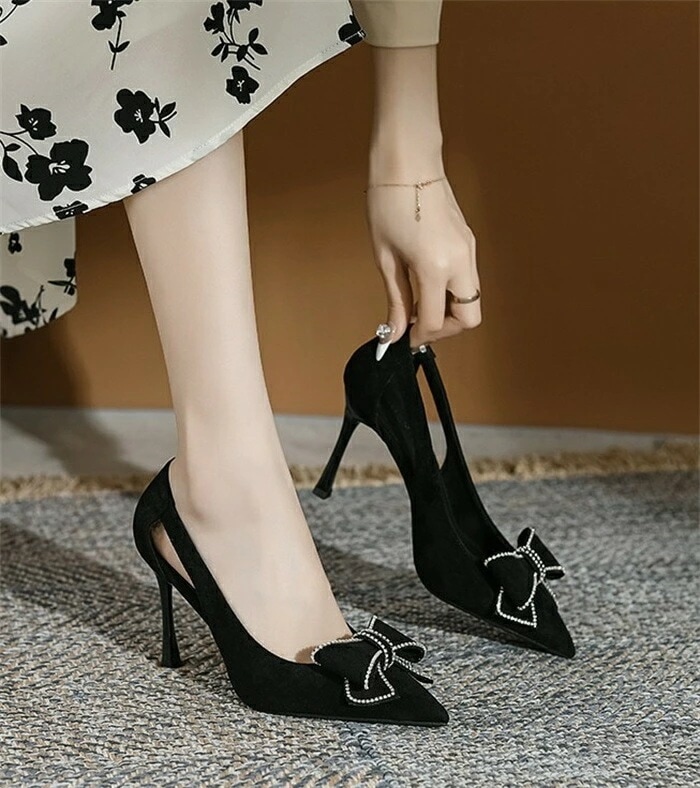 【短纳期】パンプス 結婚式 靴 レディース ハイヒール 9cm ウエディング シューズ フォーマル ポインテッドトゥ 歩きやすい 滑り止め おしゃれ 美脚 ブライダルシューズ パーティー 成人式