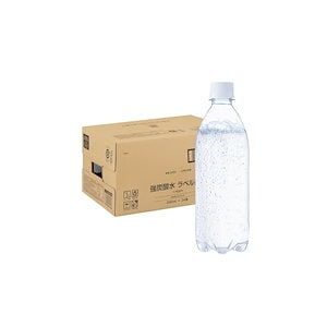 【迅速発送】by Amazon 炭酸水 ラベルレス 500ml ×24本 富士山の強炭酸水 バナジウム含有 強炭酸水 ペットボトル 静岡県産 500ミリリットル (Smart Basic)