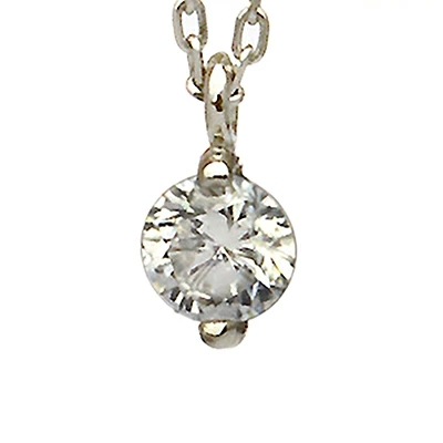 一粒ダイヤ ネックレス ダイヤモンド ネックレス k18 一粒ダイヤモンド ネックレス 0.1ct SIクラス H-Iカラー 送料無料 一粒 K18 18金 スキンジュエリー 重ね着け
