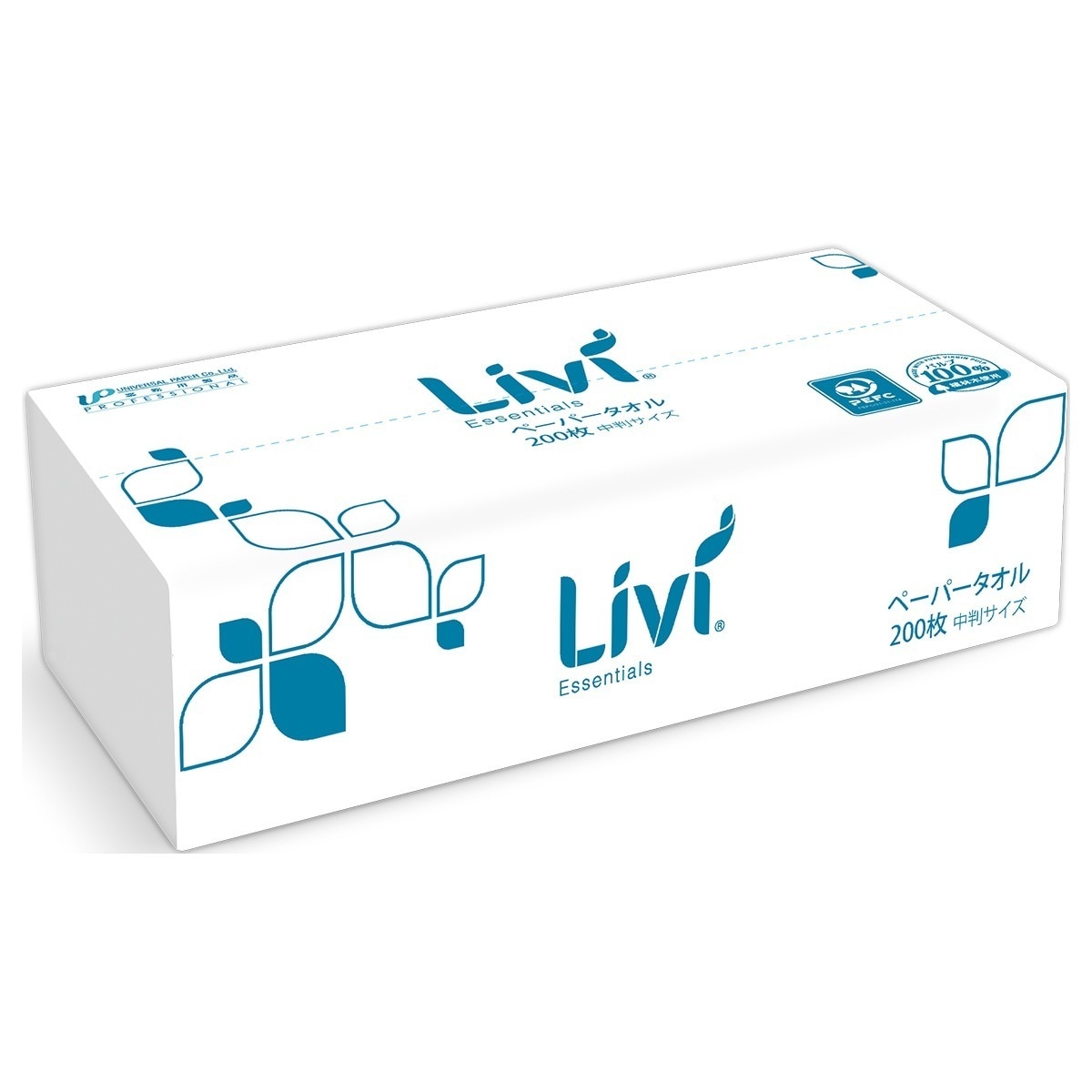 ペーパータオル リビィ LIVI ペーパータオル 中判サイズ 200枚入り X40パック