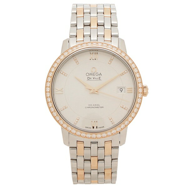 時計 メンズ デヴィルプレステージ 37mm コーアクシャル自動巻 シルバー シルバー 424.25.37.20.52.001 K18RG/ステンレス 583,920円