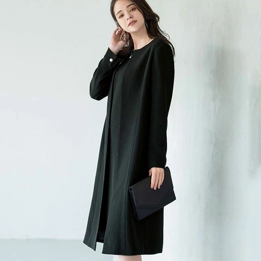 [最安値挑戦]！【2点セット】 コートアップセットワンピース レディース 秋冬 スーツ セットアップ 点数セット M-3L