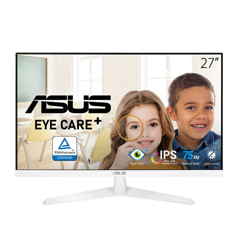 ASUS エイスース　液晶ディスプレイ Eye Care ［27型 /フルHD(1920×1080) /ワイド］ White　VY279HE-WPCモニター