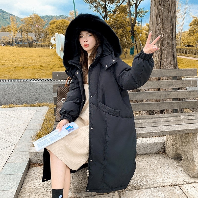 コート ロング 丈長 長袖 ストレート Iライン オーバーサイズ スマート ストリート もこもこ リブ ファー無し有り 厚手 かっこいい ラフ ボーイッシュ ナチュラル 無地 冬 クリスマス ママ