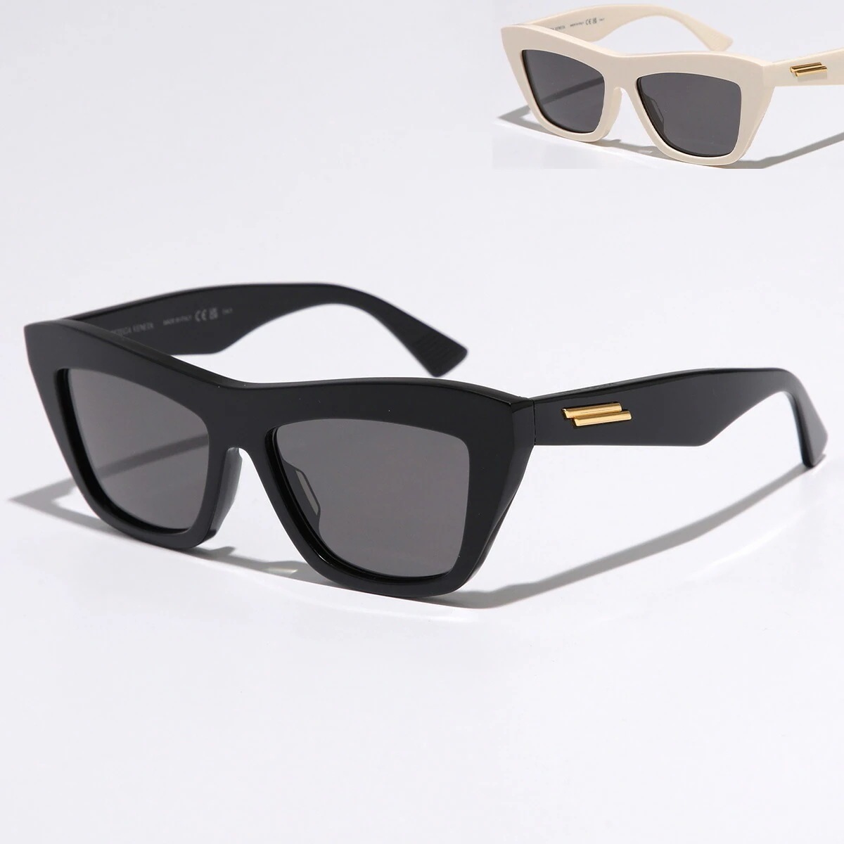 BOTTEGA VENETA ボッテガヴェネタ サングラス BV1121S レディース フォックス型 ロゴ セルフレーム フルリム アイウェア カラー2色