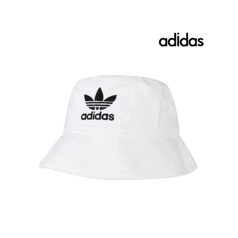 アディダスハットトレフォイルバケットハットホワイト FQ4641