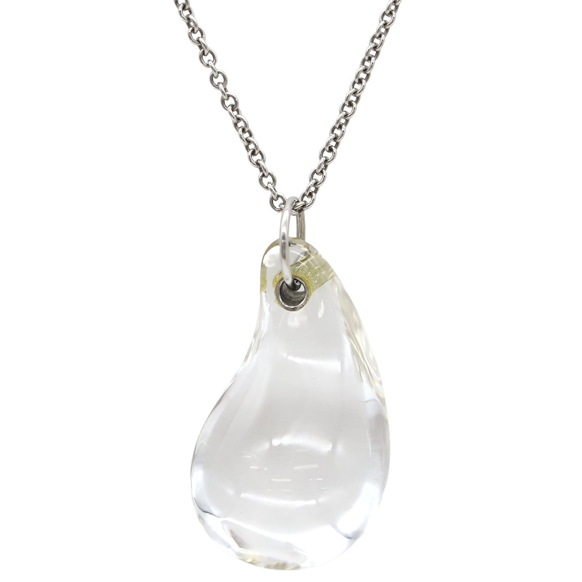 ティファニー Tiffany & Co ネックレス ティアドロップ Pt950 ロッククリスタル プラチナシルバー T&Co. エルサペレッティ 【中古】