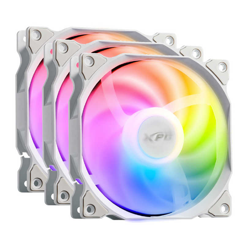 ADATA　ケースファン 3個セット ［ 120mm /1850RPM ］ ホワイト　VENTO 120 ARGB PWM 3C-WHCWW