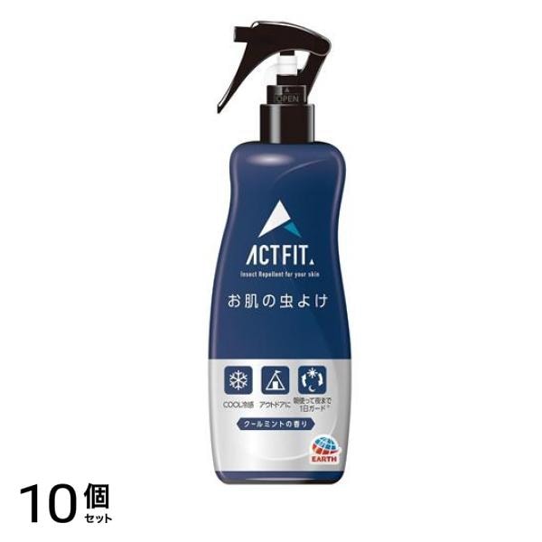 アース お肌の虫よけ はだまも ACT FIT ミスト クールミントの香り 200mL 10個セット