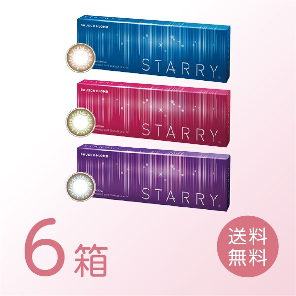 スターリー 6箱セット (1箱10枚) ボシュロム カラコン ワンデー 1day 1日使い捨て