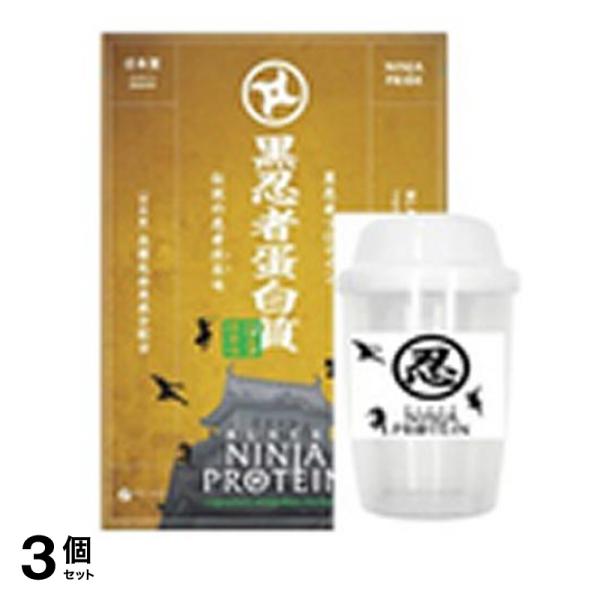 ファイン 黒忍者プロテイン シェイカーセット 1組入 3個セット