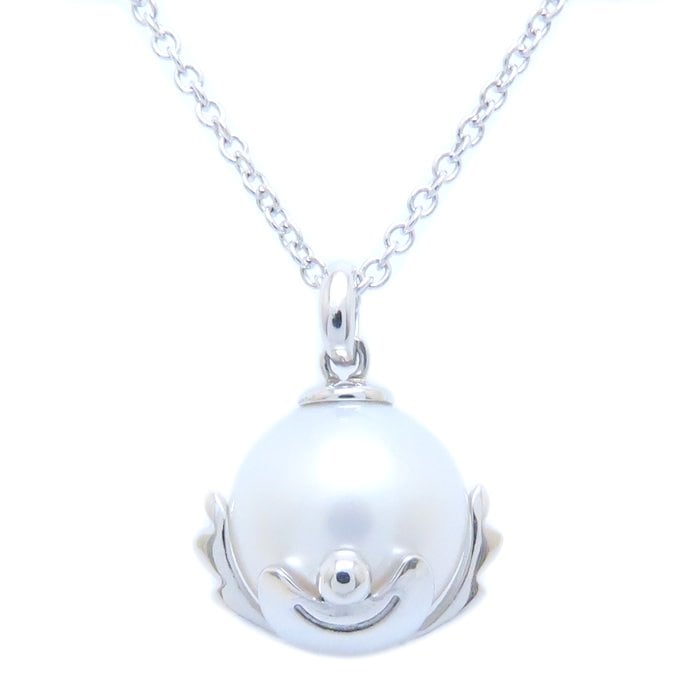 パール ネックレス 真珠 K18WG ホワイトゴールド/293977【中古】