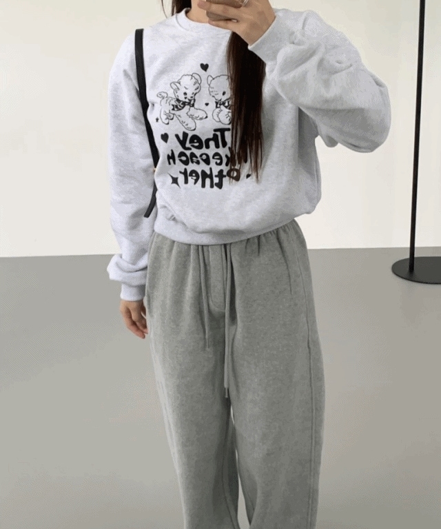 デイヘビー トレーナー [ノーマル/長袖/ラウンドネック/プリンティング/トレーナー/オーバーサイズ/カジュアル/グラフィック/セーターシャツ/秋コーディネート/y2k]