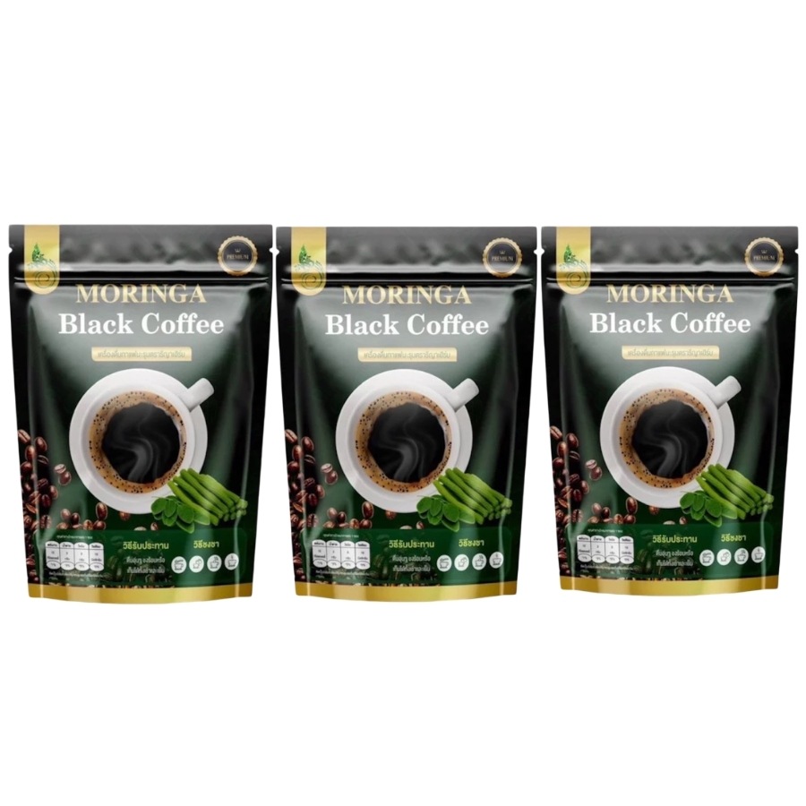 MORINGA BLACK COFFEE 30 Sachets x 3 packs