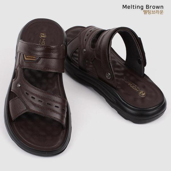 メンズ夏サンダル レザーサンダル S39