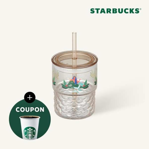 【starbucks】 スターバックス アニバーサリー ガーディアン グラス コールドカップ 355ml 韓国スタバ