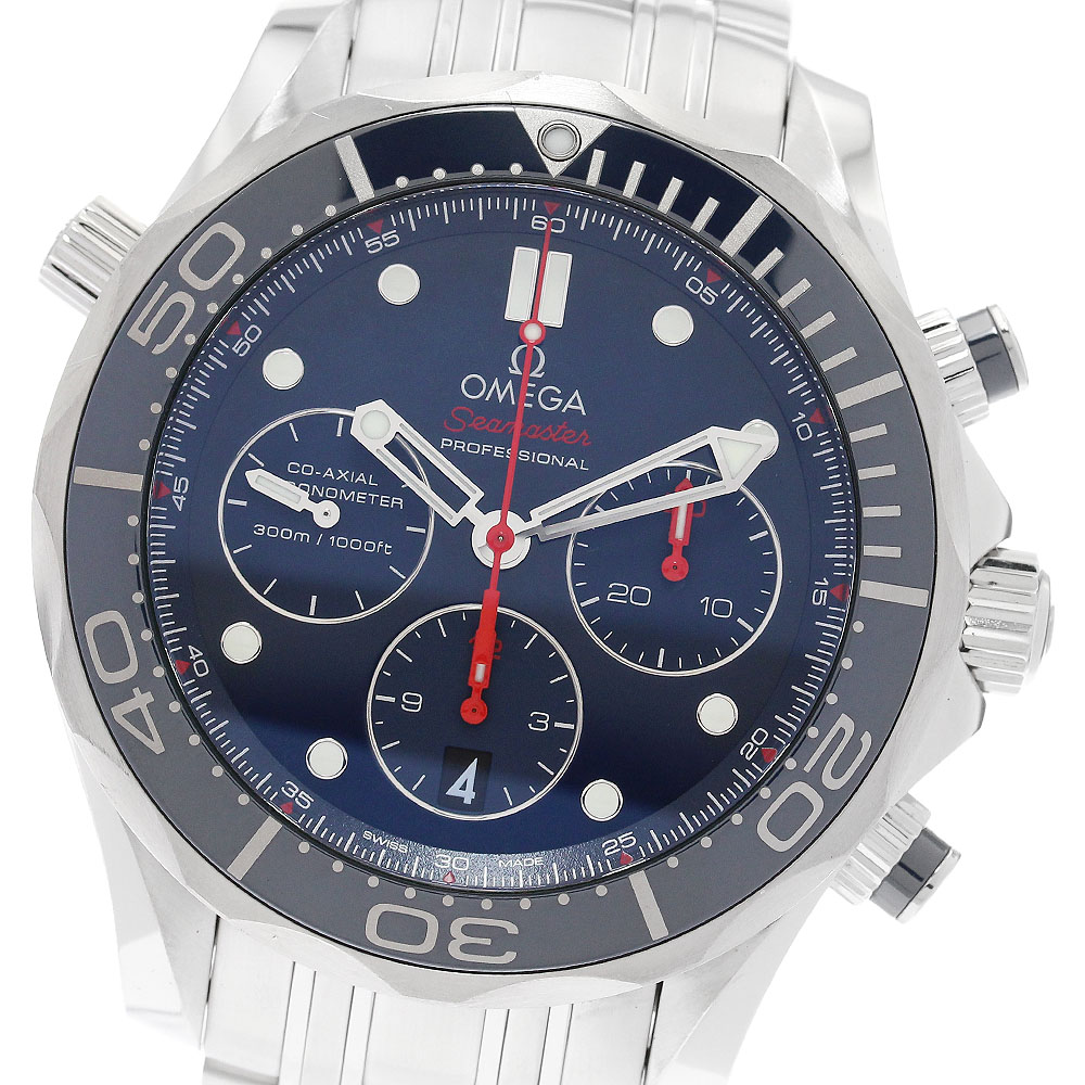 オメガ OMEGA 212.30.44.50.03.001 シーマスター300 コーアクシャル クロノグラフ 自動巻き メンズ 良品 保証書付き_884132【中古】