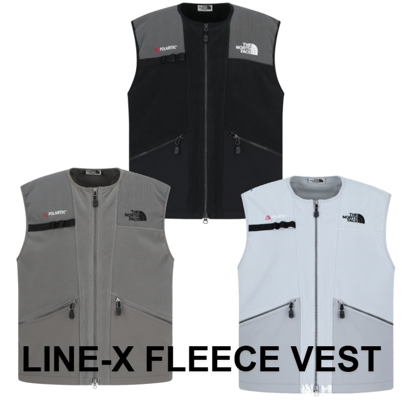 韓国正規品保証 関税負担なしNV4FR50J LINE X FLEECE VESTデイリー 基本 着装 男子 女子 人気 韓国 ファッション 男女共用 アウトドア
