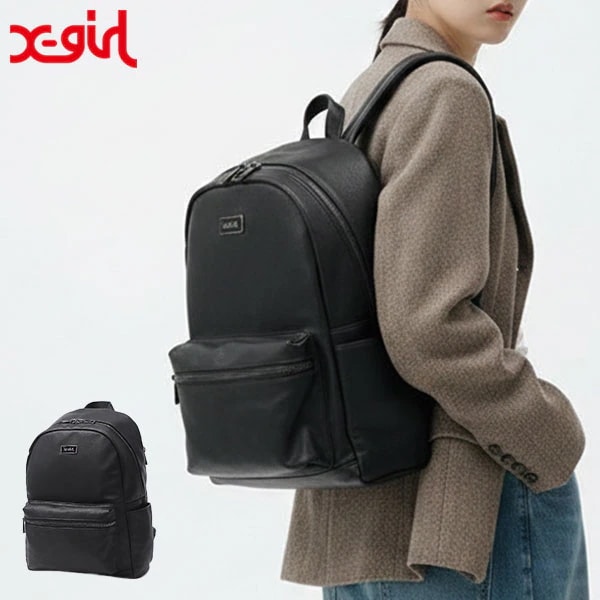 レディース 通勤 通学 軽量 軽い 小さめ おしゃれ かわいい PC収納 A4 8L FAUX LEATHER BACKPACK 105215053007