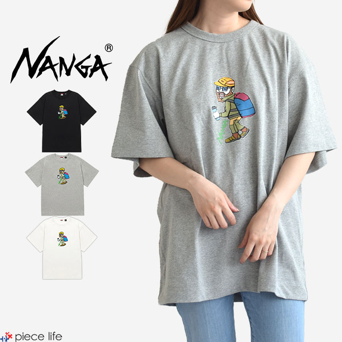 【2025春夏新作】 Tシャツ 半袖 トップス エコハイブリッドティー アウトドアマン プリント メンズ レディース ユニセックス ブラック ホワイト グレー M L XL N2500-1M024Z