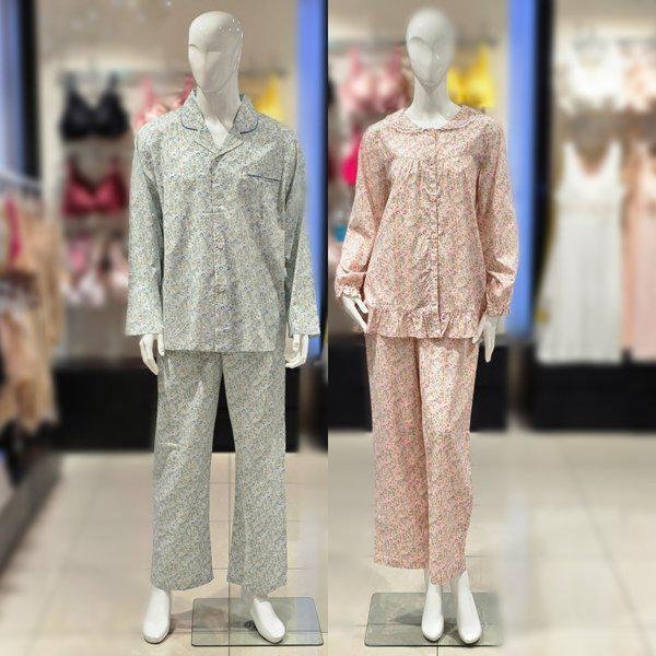 MOCボタニカル捺染カップルパジャマセット(vpaa201w/vpaa201m)_s