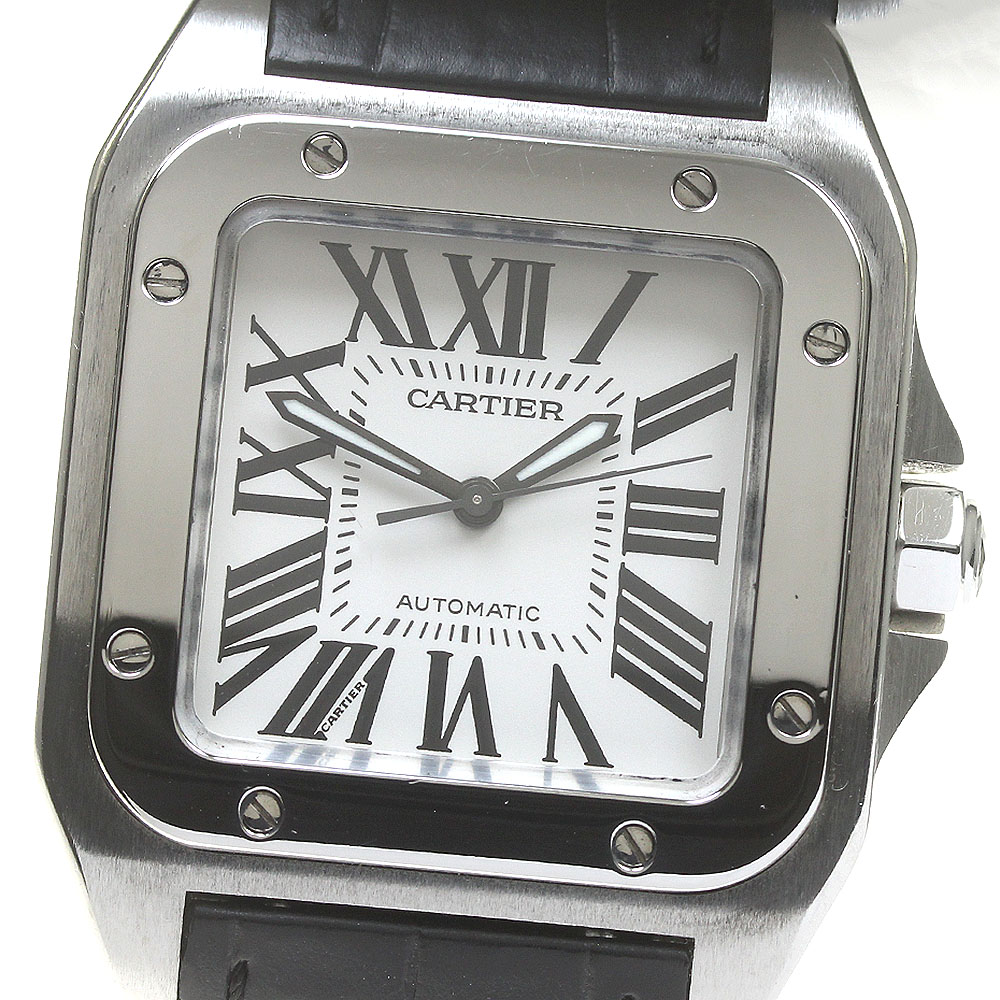 カルティエ CARTIER W20106X8 サントス100MM 自動巻き ボーイズ _839683【中古】