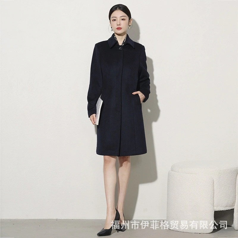 女性のためのプロウールコート冬ウールコートホテル銀行マネージャー作業服