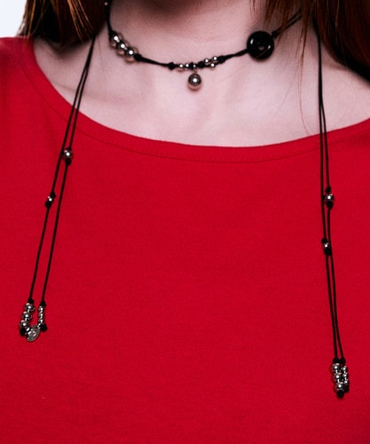 NFF black flow ball necklace black ブラックフローボールネックレス ブラック 韓国アクセサリー 正規品