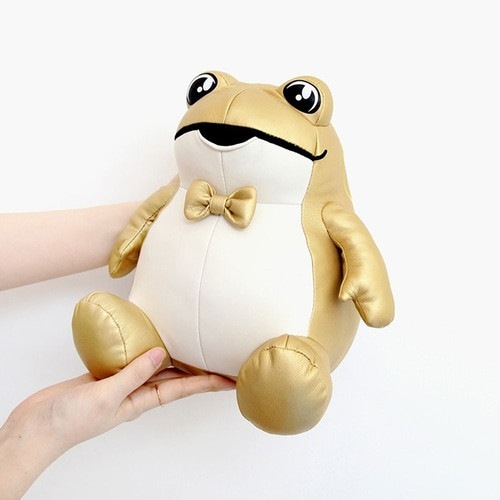 眞露 トゥッコビ カエル ぬいぐるみ ゴールド 25cm グッズ