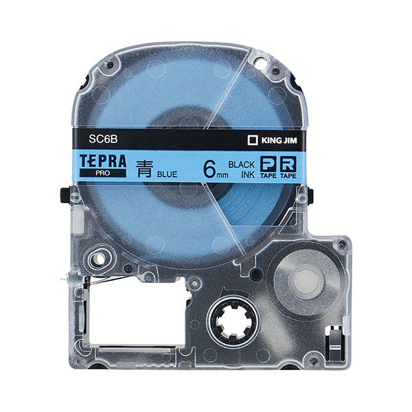 (まとめ）キングジム テプラ PRO テープカートリッジ パステル 6mm 青/黒文字 エコパック SC6B-5P 1パック(5個)(×3セット)