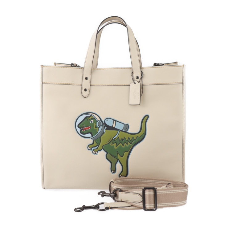 超美品 COACH コーチ トートバッグ CG592 フィールド トート 40 レキシー スペース レザー ベージュ 2WAY ショルダーバッグ 本物保証 中古