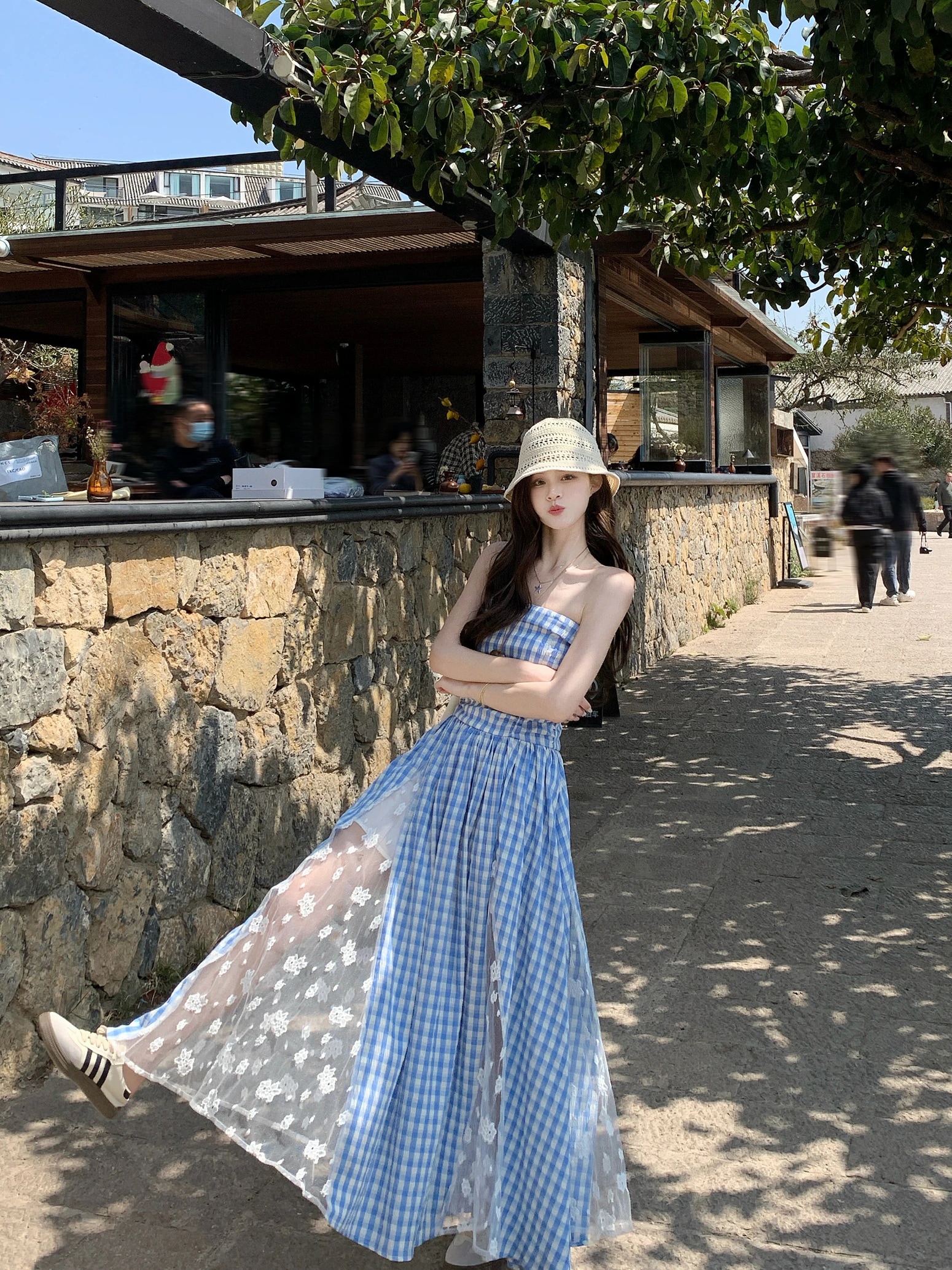 2025春夏 ワンピース かわいい ミモレ丈 ジャンパースカート キャミソール フロントオープン 春 韓国ファッション レディース おしゃれ かわいいフレンチ 4,701円