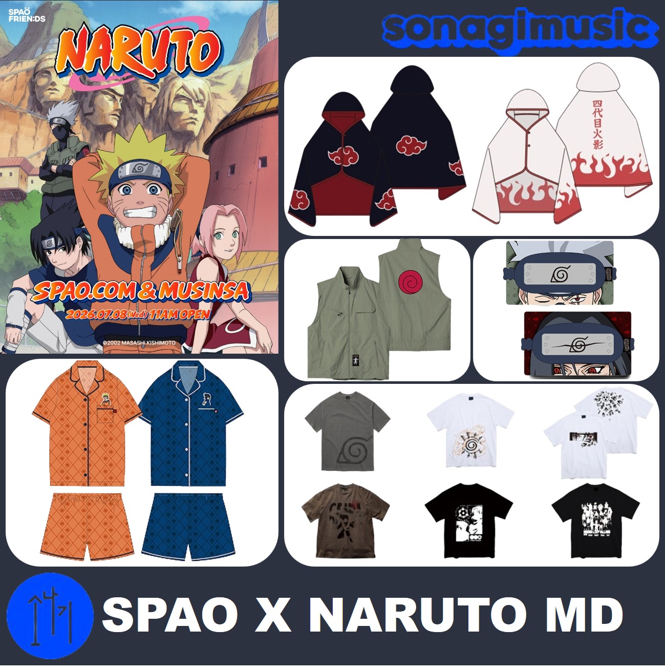 Qoo10] スパオ [公式] SPAO X NARUTO M : KPOP