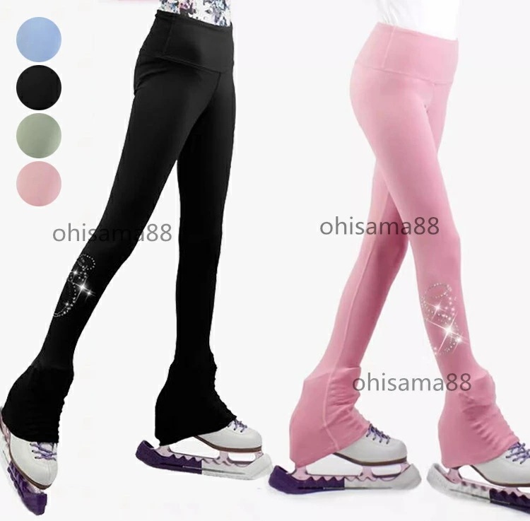 速達!フィギュアスケートパンツ トレーニング フィギュアスケート レギンス 高弾性 スケートウエア レッスン着 子供 大人 レディース パンツ 練習パンツ アイスパンツ 女性 タイツ ロングパンツ 優