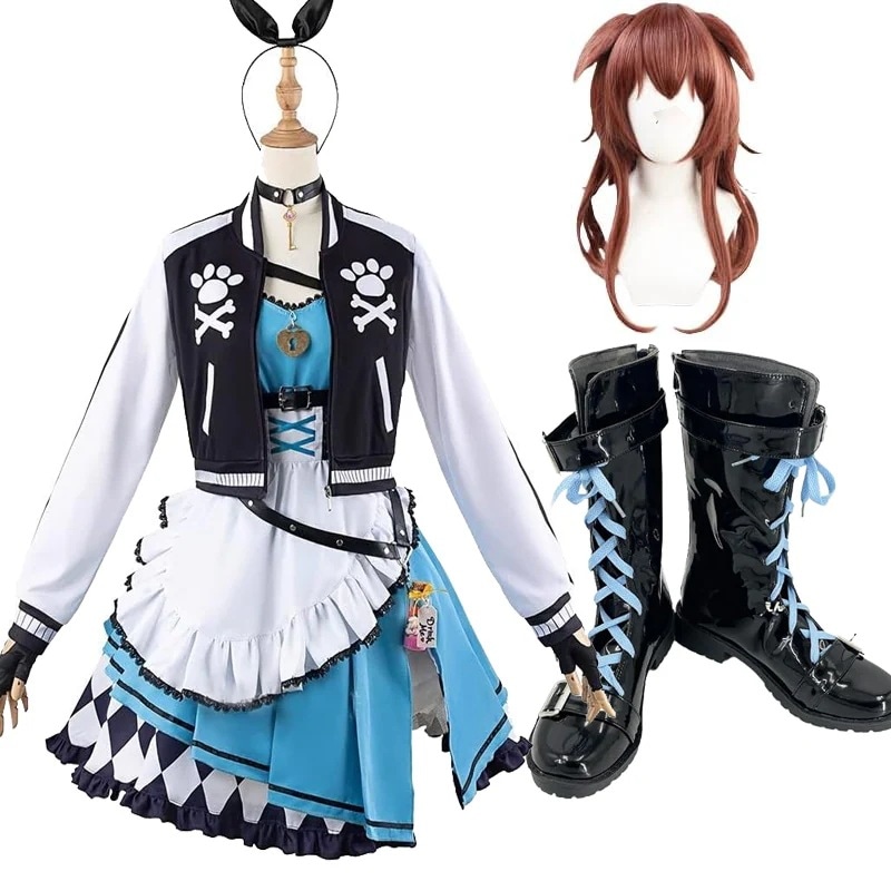 バーチャルYouTuber VTuber 戌神ころね アリス衣装 新衣装 コスプレ衣装 ウィッグ 靴 追加可能